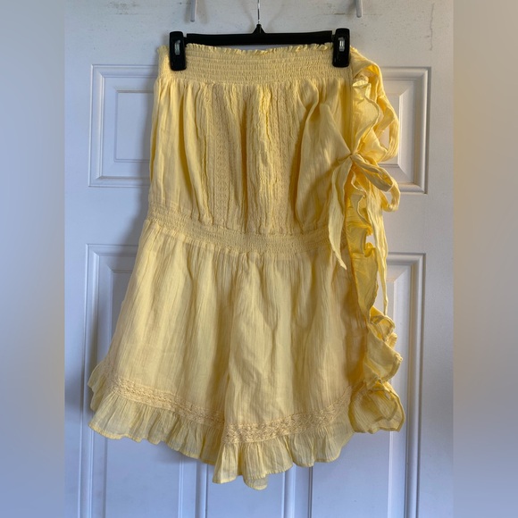 Free People Feelin Fancy Strapless Cotton Romper - Picture 4 of 9